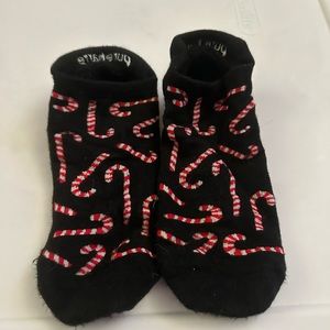 Pure Barre Candy Cane Socks Medium
